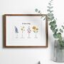 Personalised Birth Flower Family Landscape Print, thumbnail 5 of 7
