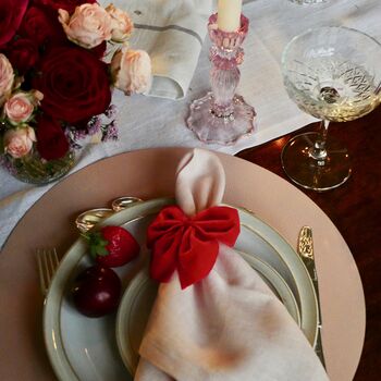 Pair Of Softest French Linen Blush Napkins, 3 of 9