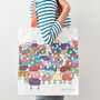 Colourful Sheep Bag In Cotton Canvas, thumbnail 1 of 4