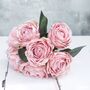 Artificial Pink Rose Bouquet, thumbnail 3 of 9
