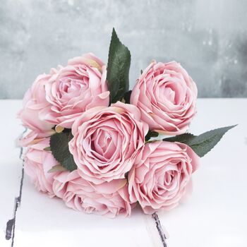 Artificial Pink Rose Bouquet, 3 of 9