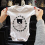 Personalised Botanical Bear 1st Christmas Babygrow, thumbnail 1 of 4