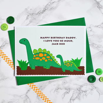 'Dinosaurs' Personalised Birthday Card From Children, 3 of 8