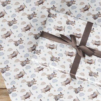 Plane Gift Wrapping Paper Roll Or Folded, 2 of 3