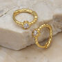 18ct Gold Plated Or Silver Crystal And Bead Hoops, thumbnail 1 of 7