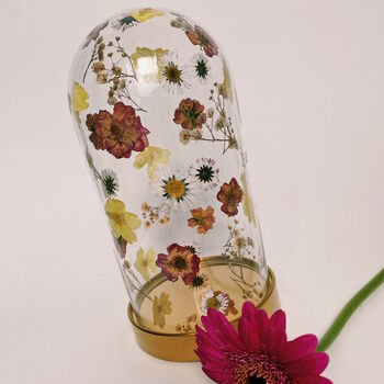 Pressed Flowers Glass Dome Decoration, 2 of 6
