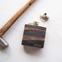 Personalised Rugged Leather Hip Flask, thumbnail 1 of 6