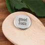 Good Luck Pewter Pocket Pebble Message Token, thumbnail 5 of 9