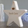 Personalised Children's Name Wooden Star With Crown, thumbnail 1 of 2