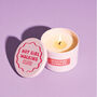 Funny Walker Gift Hot Girl Walking Club Pink Tin Candle, thumbnail 1 of 6