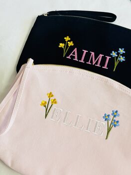 Personalised Make Up Bag Embroidered Gift, 5 of 5