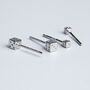 Sterling Silver Dice Stud Earrings, thumbnail 4 of 5