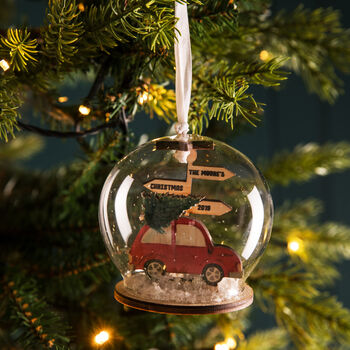 Travelling Home For Christmas Car Tree Bauble, 2 of 3