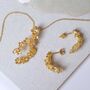 Gold Plated Forget Me Not Cluster Necklace, thumbnail 3 of 6