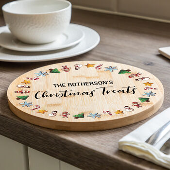 Personalised Christmas Treats Serving Board, 4 of 5