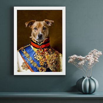 Personalised Regal King Or Admiral Renaissance Pet Portrait, 6 of 12