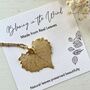Cottonwood Real Leaf Necklace Small Size, Heart Shaped Natural Leaf, Mothers Day Gift Idea, thumbnail 2 of 11