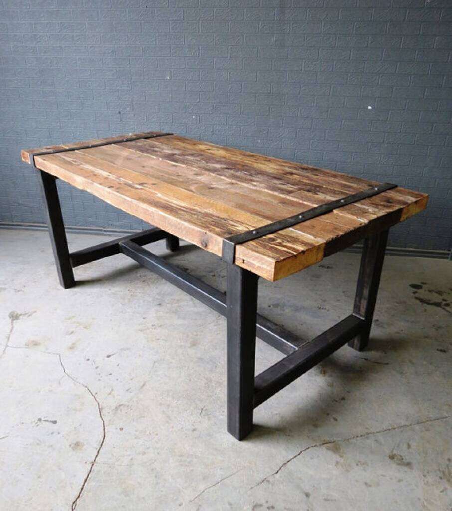 Reclaimed Industrial Medieval Table 112, 1 of 6