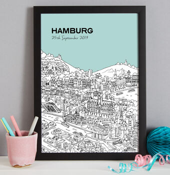 Personalised Hamburg Print, 4 of 9