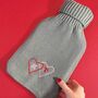 Personalised Double Heart Initial Hot Water Bottle, thumbnail 1 of 3