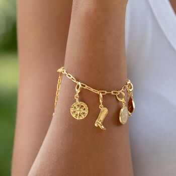 18ct Gold Oval Link Charm Collector Bracelet, 2 of 4