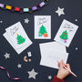 Cute Packs Of Christmas Card Cool Merry Christmas Trees, thumbnail 1 of 4