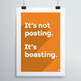 Posting Is Boasting Print, thumbnail 2 of 12