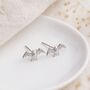 Sterling Silver Bat Stud Earrings – 12mm, thumbnail 4 of 8