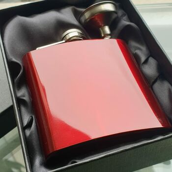 Striking Personalised Hip Flask With Presentation Box, 3 of 6