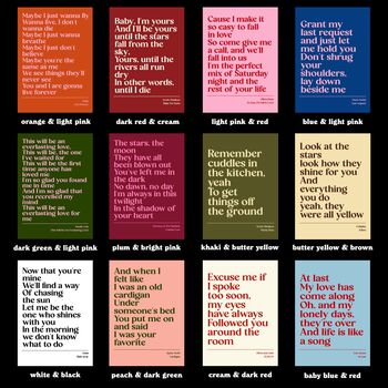 Personalised Custom Lyric Print, 10 of 11