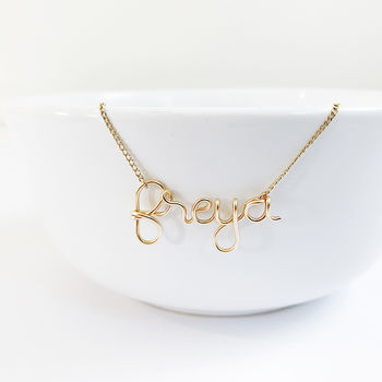 Personalised Handcrafted Name Necklace 14k Gold Filled, 6 of 11