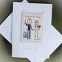 Wedding Card, Personalised, Embroidered, thumbnail 3 of 12