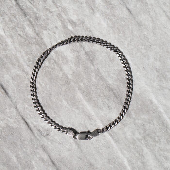 Personalised Sterling Silver Men's Curb Chain Bracelet, 3 of 7