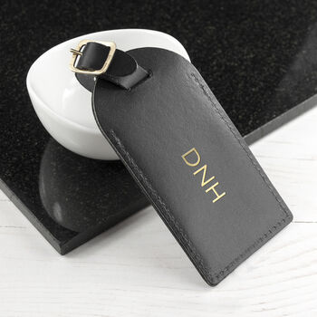 Personalised Foiled Leather Luggage Tag, 8 of 12