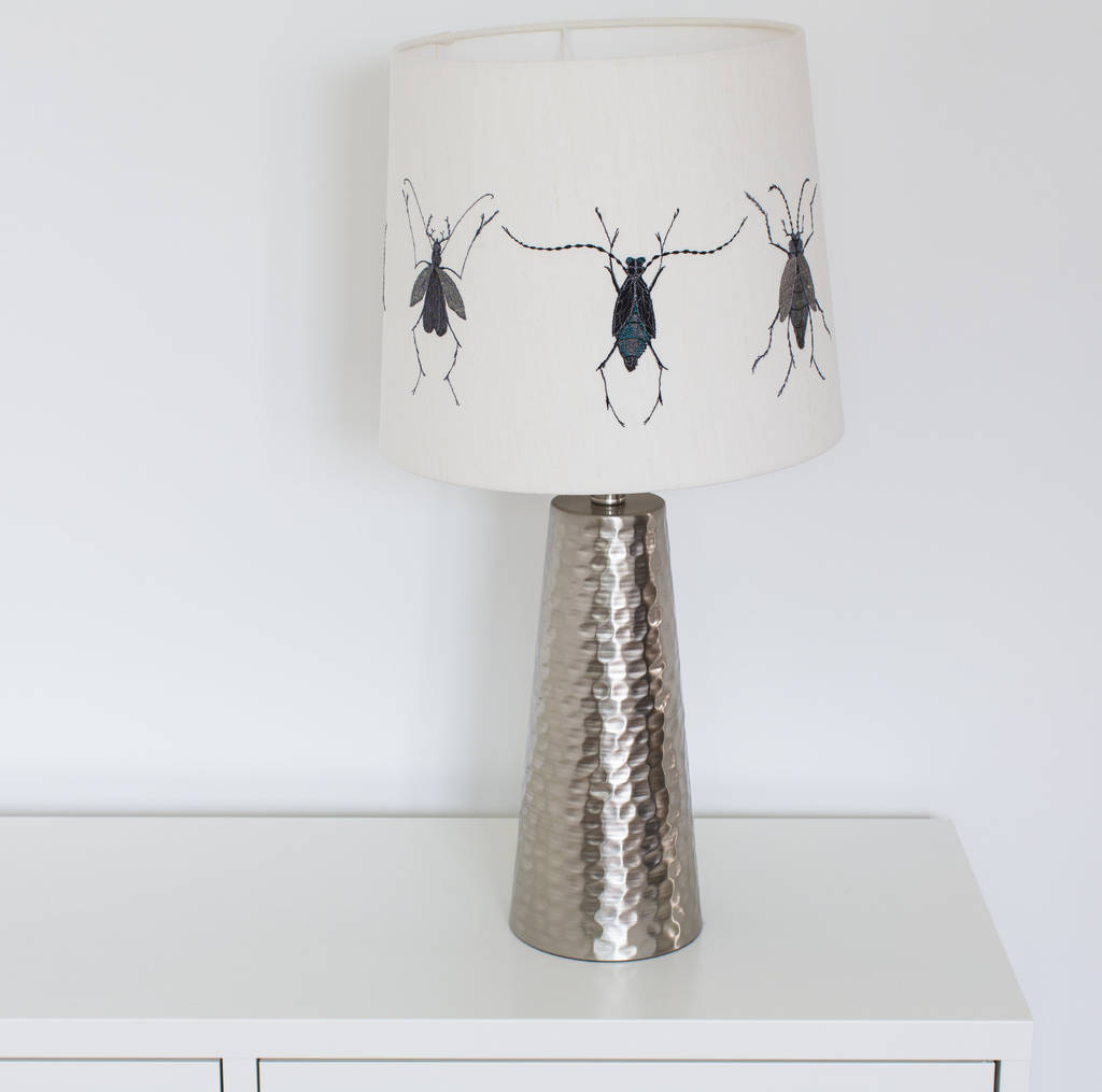 Embroidered 'Bugs' Lampshade By Lara Sparks Embroidery ...
