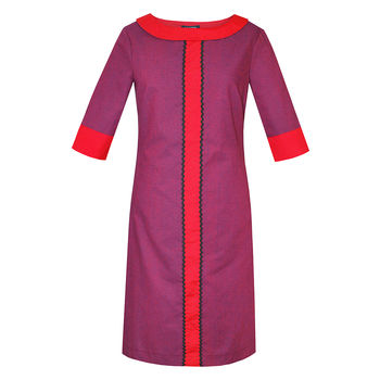 Bloomsbury Tunic Dress Purple Red, 5 of 6