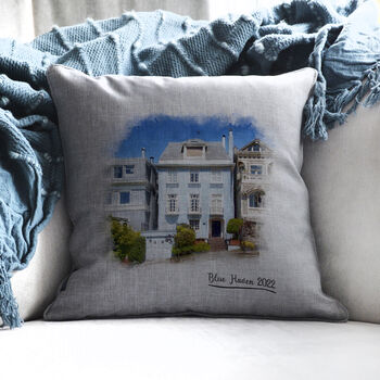 Personalised House Digital Drawing Cushion, 3 of 5