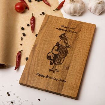 Any Age No Spring Chicken Wooden Board, 3 of 4