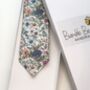 Liberty Neck Tie/Pocket Square/Cuff Link In Florals, thumbnail 3 of 8