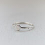Sterling Silver Mini Hexagon Charm Ring, thumbnail 1 of 2