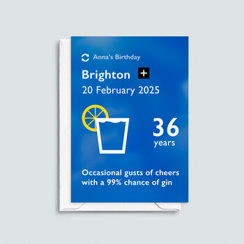 Personalised Weather Birthday Card, 2 of 3