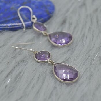 Amethyst 925 Silver Earrings: February Birthstone, 7 of 9
