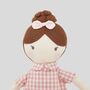 Personalised My 1st Doll In Pink Dress Brown Hair, thumbnail 2 of 4