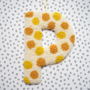 Yellow Polka Dot Decorative Letter, 2 of 5