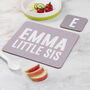 Girl's Personalised Sister Placemat And Coaster Set, thumbnail 7 of 8