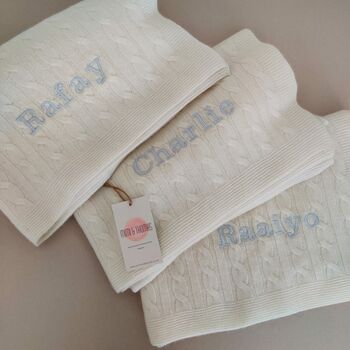 Personalised Pure Cashmere Baby Blanket Gift Boxed, 7 of 12