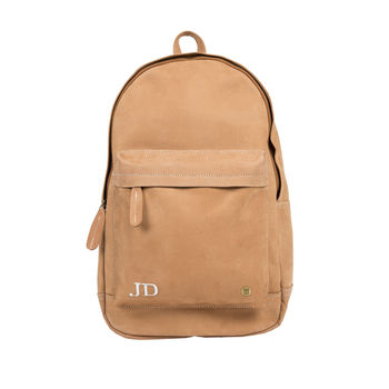 Personalised Leather Classic Backpack In Camel, 3 of 11