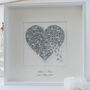 Framed Silver Wedding Anniversary Butterfly Heart Artwork, thumbnail 5 of 5
