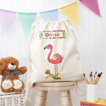 Personalised Flamingo Nursery Bag, 8 of 12