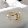 Double Band Sparkly Bar Ring, thumbnail 6 of 7